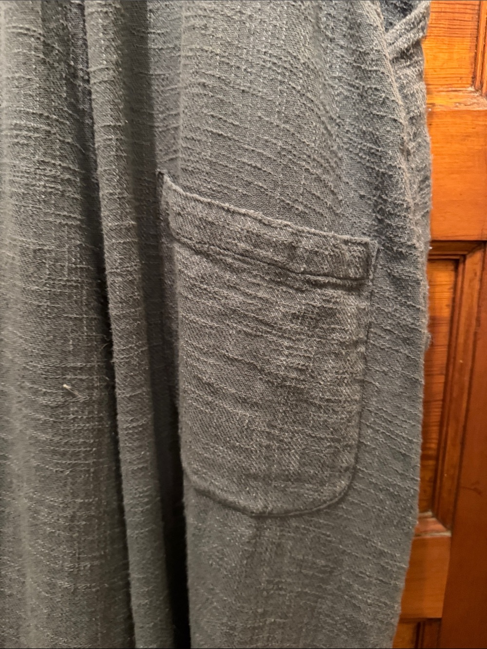 Free People Slate Blue Linen-Blend Overalls Jumpsuit - Picture 4 of 4